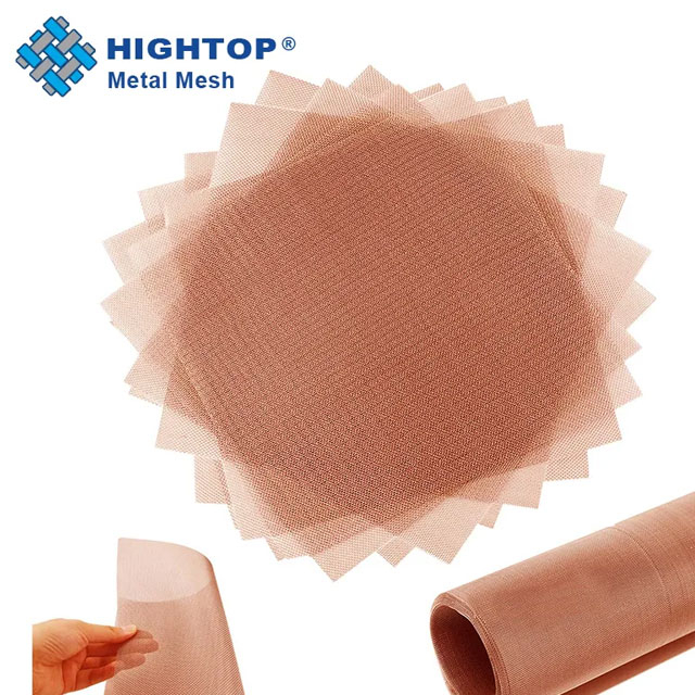 Red Copper Woven Wire Shielding Fabric Mesh