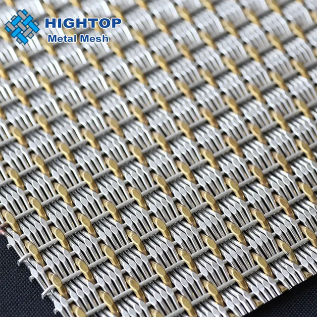 HT-AR-001:Customized Decorative Metal Woven Crimped Wire Mesh
