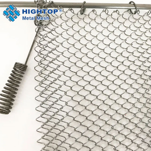 HTP-FM-002:Decorative Stainless Steel Metal Coil Curtain Fireplace Mesh Screen
