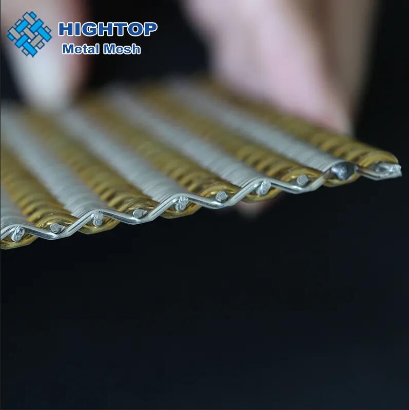 HT-AR-001:Customized Decorative Metal Woven Crimped Wire Mesh